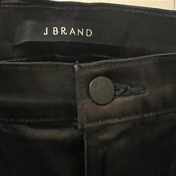 J Brand Coated Black Mid Rise Jeans - Picture 3 of 4